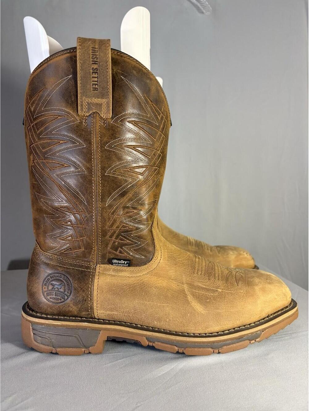 Red Wing Irish Setter Marshall 83912 Steel Toe Work Boots 12D Waterproof EH